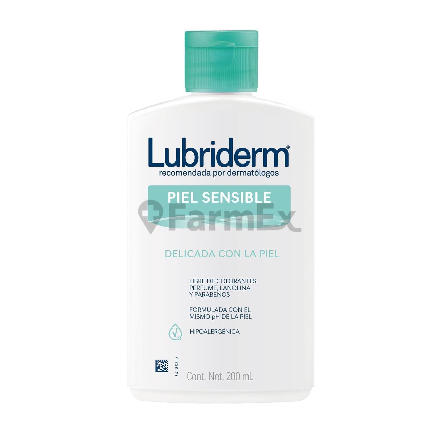 Lubriderm crema corporal "Piel Sensible" x 200 mL J&J